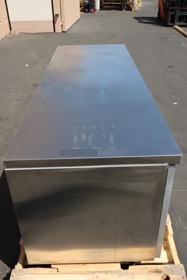Avantco SS-UD-3R stainless steel undercounter refrigerator, 93", new with dent on right corner, 115V, 524W, S/N: 417976458.