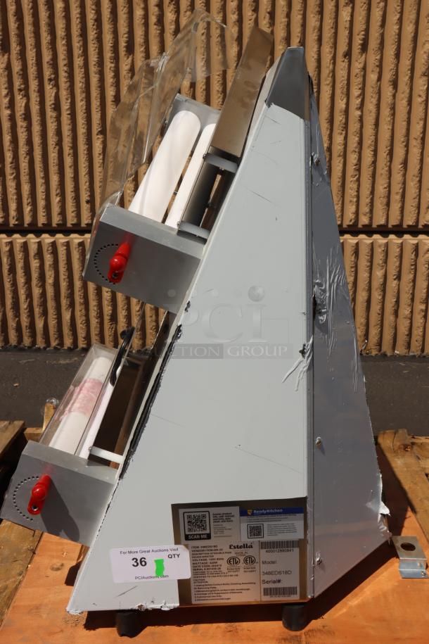 NEW Estella EDS18D 18" Countertop Dough Sheeter, 120V, 1/2 HP. Out of original packaging, scratched, and dented. S/N: 901435-26.