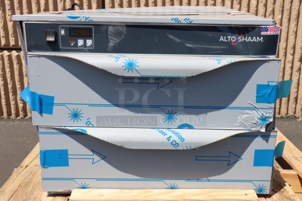Brand new Alto-Shaam 500-2D warmer, 208/240V, out of packaging, scratched and dented, S/N: 3664760.