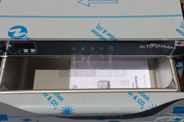 Alto-Shaam 500-2D drawer warmer, 208-240V, new but scratched and dented, serial 3664760, includes operator's manual.