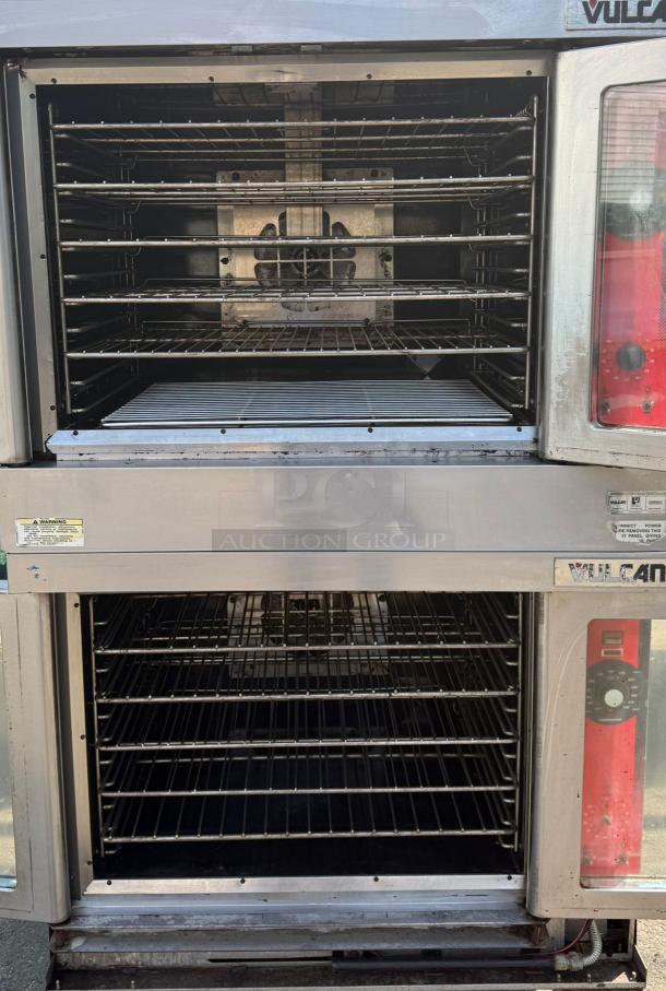 Vulcan VC4GD-11D double deck gas convection oven, solid state controls, 100,000 BTU, full size, used condition.