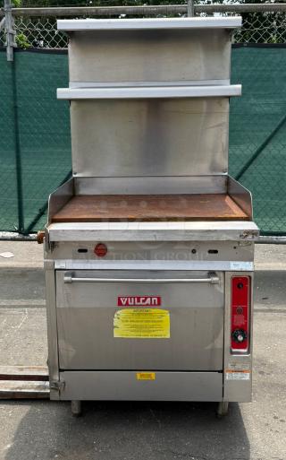 Vulcan 36" Standard Oven with 6 burners, 28000 BTU. Features stainless steel build, visible control knobs, and branding label.