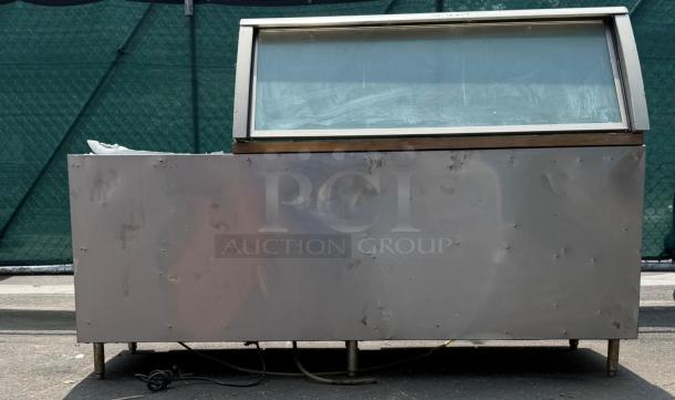 HEATCRAFT Refrigerator Unit, Model RAMK23AG, stainless steel exterior, showcases wear. Designed for commercial use.