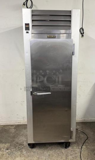 Traulsen G10010 30" G Series reach-in refrigerator, stainless steel, right-hinged door, tested working, visible brand label.