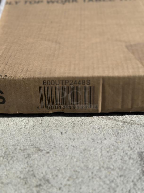 Regency 18 Gauge Stainless Steel Shelf for 24"x48" Work Tables, Model 600UTP2448S, brand new in box.