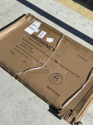 Regency 600UTP3048S stainless steel shelf for 30" x 48" work tables in damaged packaging. Made in China, brand new.