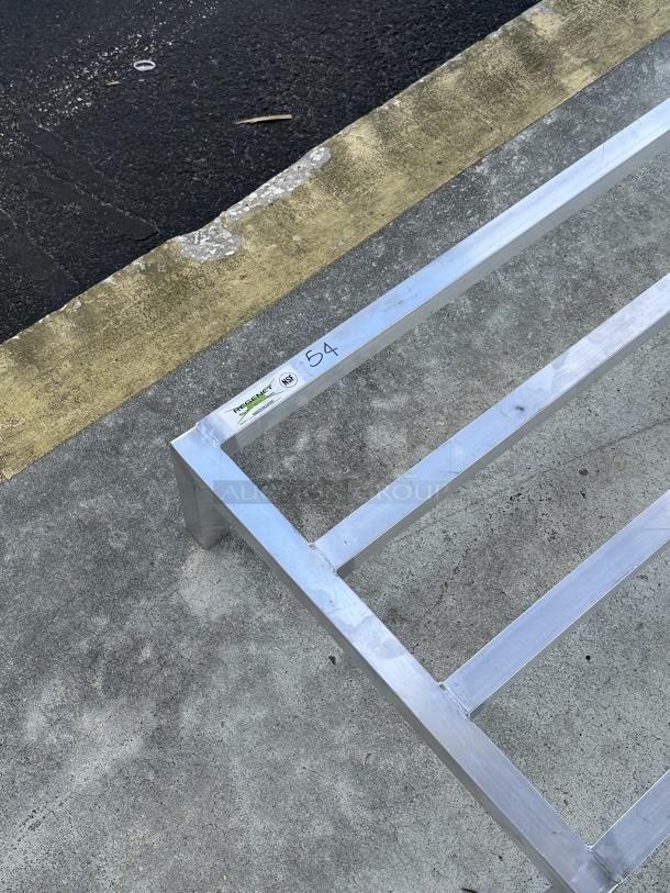 Regency 48"x24"x8" aluminum dunnage rack, 1780 lb. capacity, minor scratches, model 600DUN24488, marked with "54".