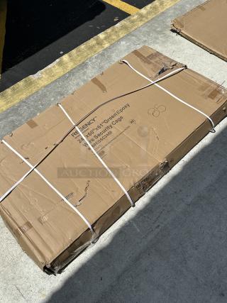 Regency NSF Green Wire Security Cage, model 460EGSC2460, brand new, 24"x60"x61", boxed, minor box damage.