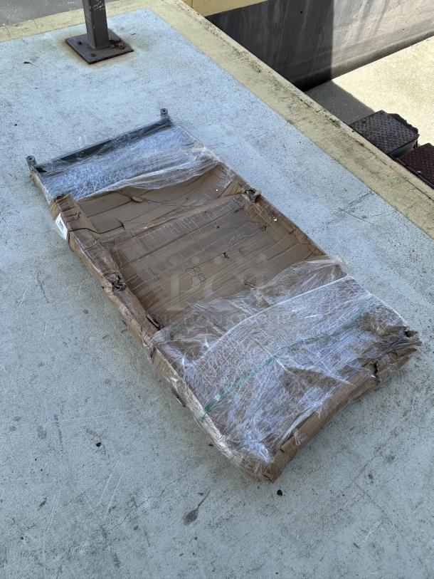 Brand new Lavex Pro 600PFT3060HD 30"x60" steel platform truck, 2,500 lb capacity, slight packaging damage visible.