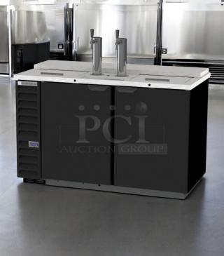 Beverage-Air DD58C draft beer dispenser in excellent condition, features dual taps and 115V power, tested and fully operational.