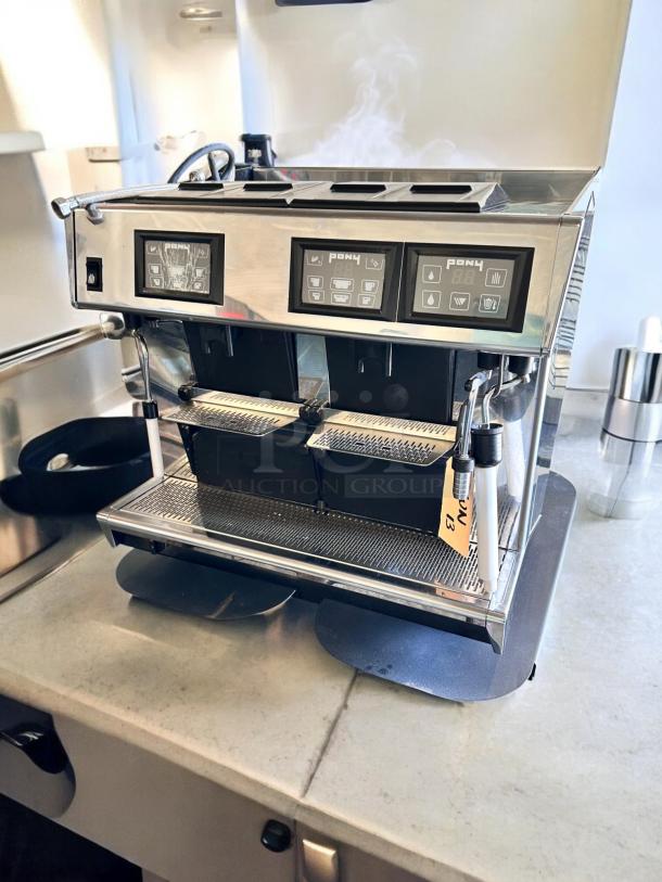 Pony Espresso PONY 4, 2-group commercial espresso machine in excellent condition, 220V, fully tested and working.
