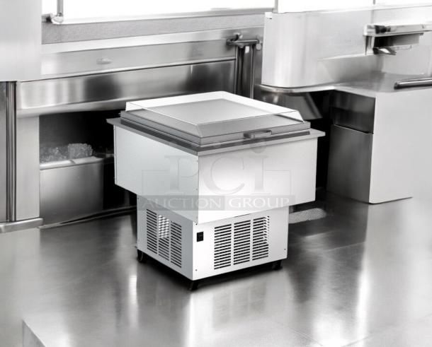 Wisco Industries 680-1 countertop merchandising warmer in excellent condition, stainless steel finish, 120V, fully tested.