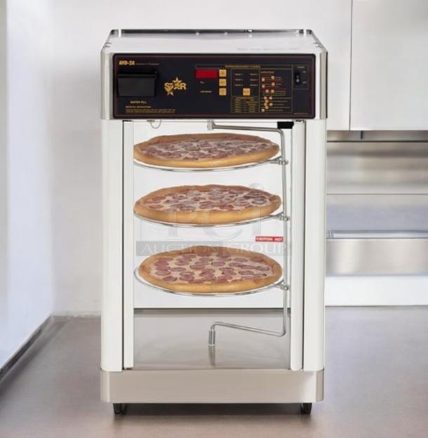Star HFD-2A heated display cabinet with rotating racks, excellent condition, 120V, fully tested. Visible control panel.
