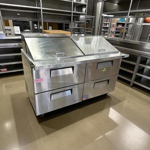 Turbo Air TST-60SD-24-D4-N 60" prep table, stainless steel, 4 refrigerated drawers, excellent condition, fully tested.
