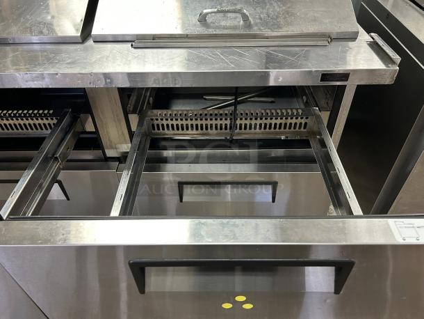 Turbo Air TST-60SD-24-D4-N Prep Table, stainless steel, refrigerated base, fully tested, excellent condition.
