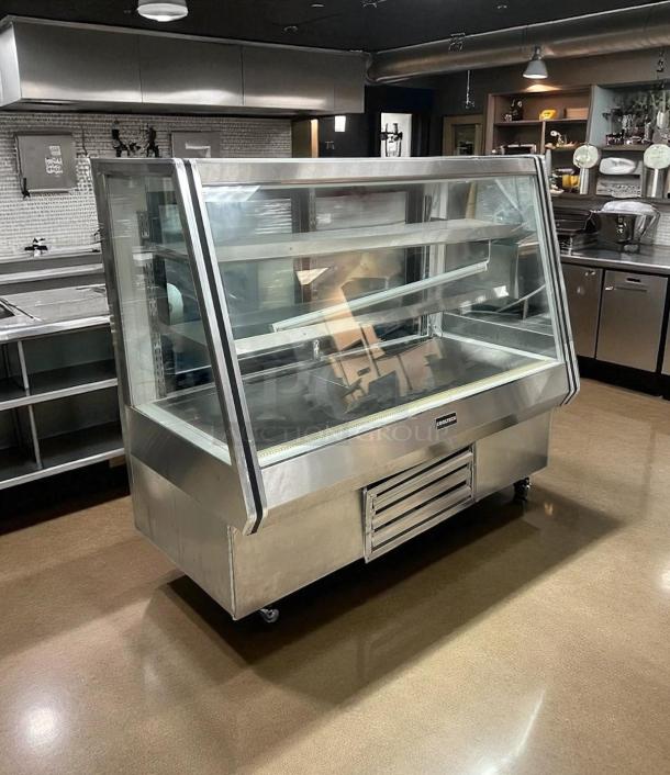 Cooltech CTR-60HB 60" pastry display case in excellent condition, stainless steel, 115v, fully tested, ideal for bakeries.