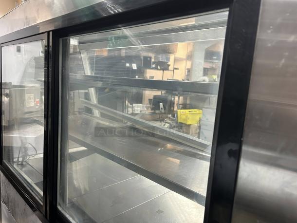Cooltech CTR-60HB 60” Pastry Display Case, 115v, excellent condition, fully tested, glass shelves, sleek black trim.