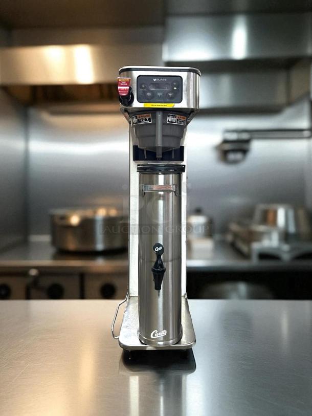 Bunn ITCB-DV Infusion Coffee and Tea Brewer, excellent condition, dual voltage, adjustable shelf, fully tested, stainless steel.