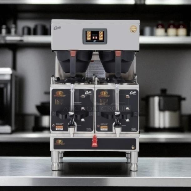Curtis G4 GemX Gemini IntelliFresh Twin 1.5 Gallon Coffee Brewer, model G4GEMXTIFT10A, excellent condition, fully tested.