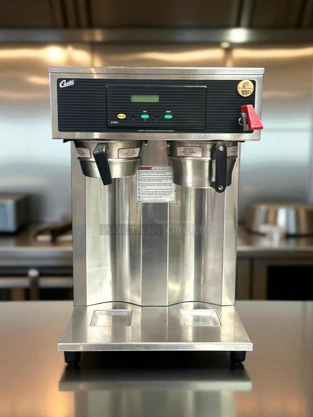 Curtis D1000GT12A000 Twin Airpot Coffee Brewer, 14 3/4", 220V, stainless steel, great condition, fully tested and working.