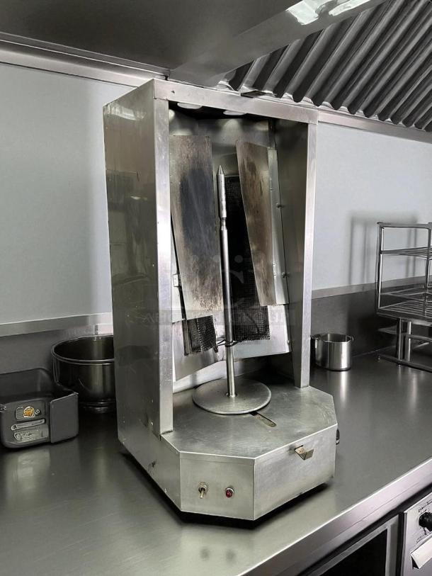 Optimal Automatics 3PG Autodoner Vertical Broiler, natural gas, 65 lb. capacity, excellent condition, fully tested.
