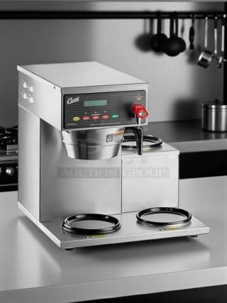 Perfect Condition - Curtis ALP3DR-10 12 Cup Coffee Brewer with 3 Lower Warmers on Right - 120V - Fully Tested & Working! - Item #1201748