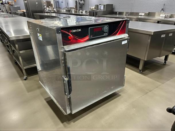 Cres Cor H-137-SUA-5D heated cabinet, stainless steel, 5 pan capacity, 120v. Fully tested, working, excellent condition.