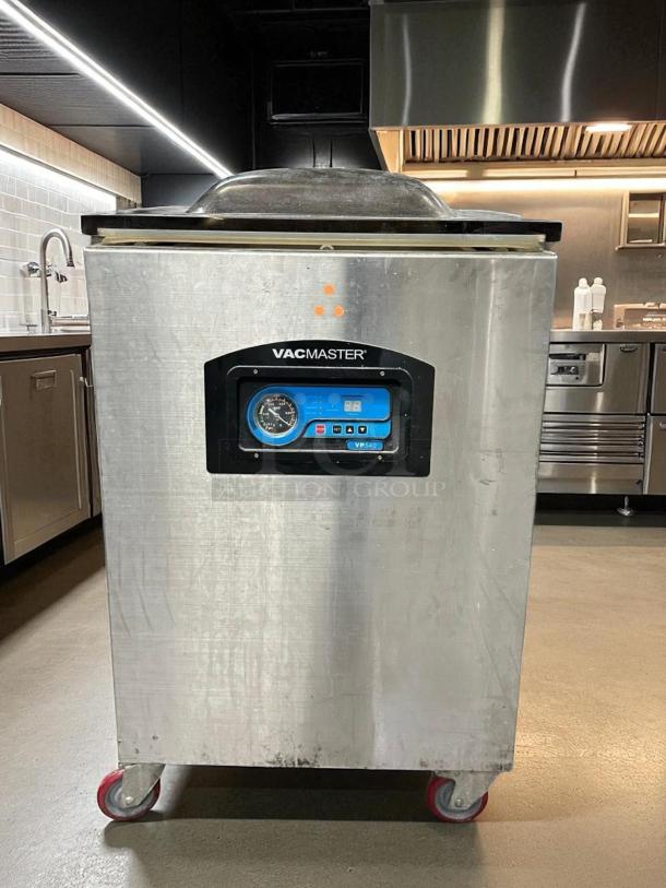 Vacmaster VP540 Chamber Vacuum Sealer, great condition, two 20in seal bars, 1.5 HP, fully tested, stainless steel exterior.