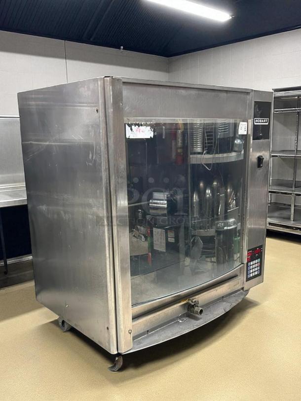 Hobart HR7P Electric Rotisserie Oven, stainless steel, 220/240v, 3-phase, excellent condition, fully tested, model 142-0038.