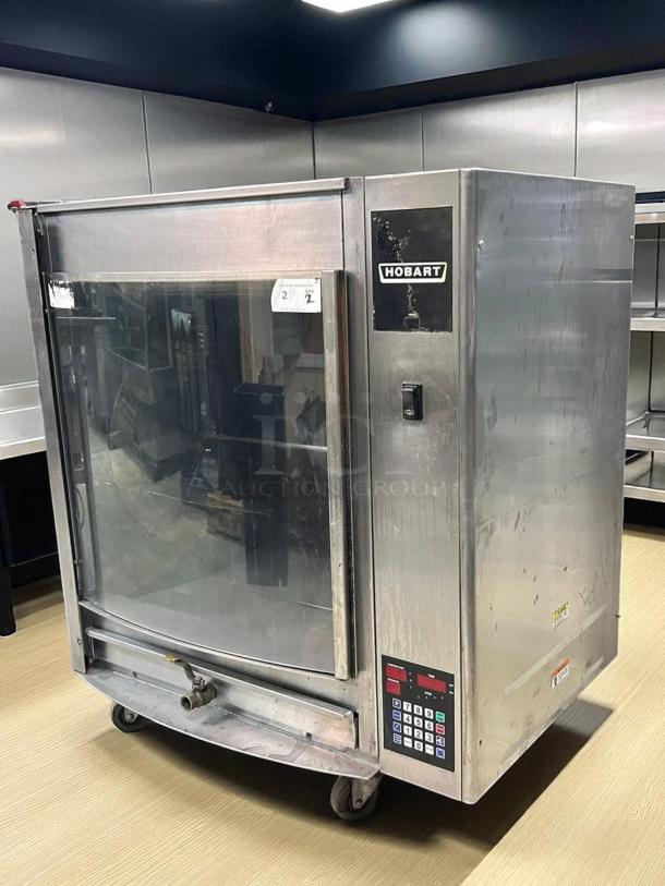 Hobart HR7P electric rotisserie oven in excellent condition, 220/240v, 3ph, fully tested, visible controls and markings.
