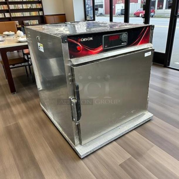 Cres Cor H-137-SUA-5D undercounter insulated mobile heated cabinet, holds 5 pans, 120v, fully tested, stainless steel finish.