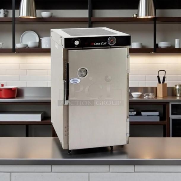 Cres Cor H-339-12-135C heated cabinet, stainless steel, countertop, 5-pan capacity, fully tested, 120v.