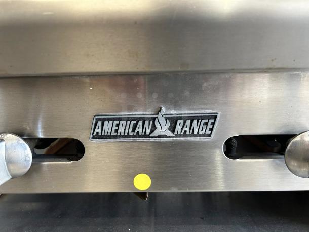 American Range AEMG-24 gas griddle with manual controls, in perfect condition. Fully tested and working.