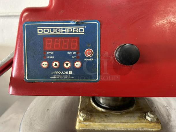 Proluxe DP1100 Dough Press in excellent condition, 18" size, 115v, fully tested. Features control panel with settings and power button.