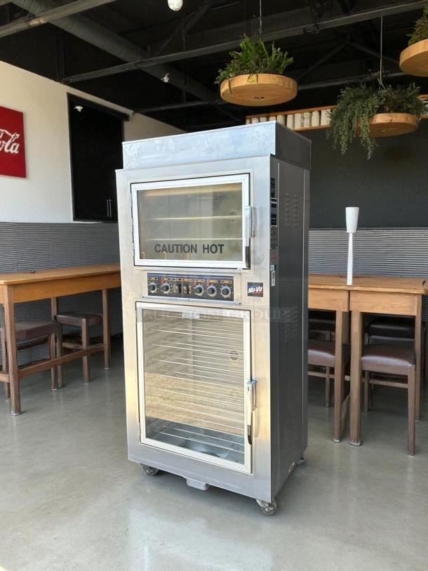 NuVU Model SUB-123P double deck electric oven proofer combo in perfect condition, 120/240V, 3 phase, fully tested.