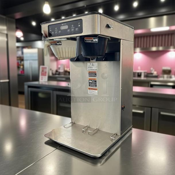 Bunn ITCB Twin HV Infusion Series brewer in great condition, 120/240V, fully tested and working, with visible warning labels.