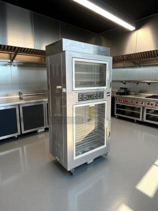 NuVU Model SUB-123P double deck electric oven proofer combo in excellent condition, 120/240V, 3 phase, fully tested.