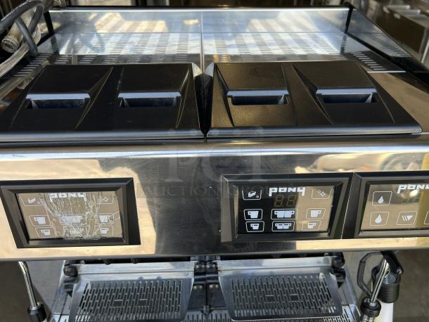 UNIC PONY 4 Super Automatic Espresso Machine, 4 groups, 2.6 gal boiler, 230v/1ph, fully tested, excellent condition.