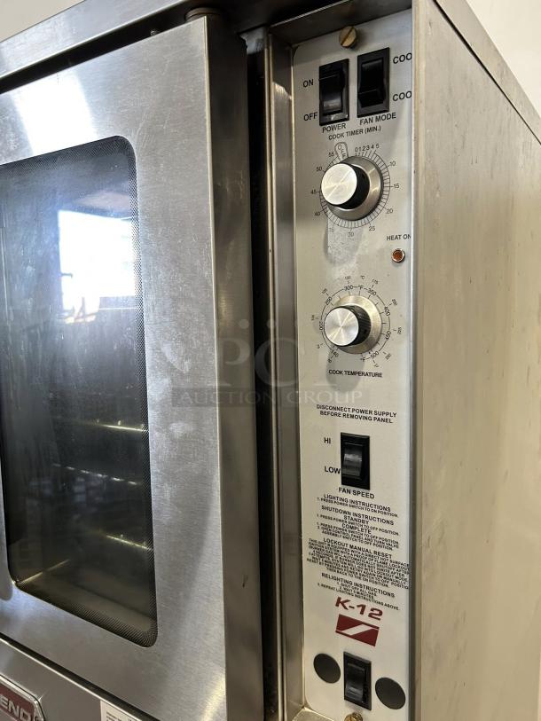 Southbend KLGS/27SC gas convection oven, 53,000 BTU, stainless steel, double full size, pristine condition, fully tested.