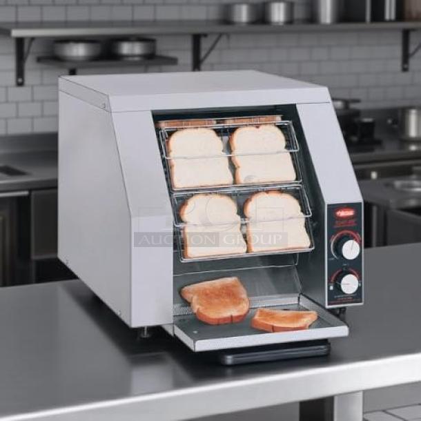 Hatco TRH-60 horizontal conveyor toaster in excellent condition, 300 slices per hour, 208V, fully tested and working.