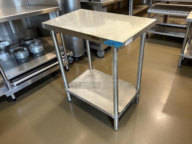 GSW Worktop Stainless Steel Table in great condition, featuring a sturdy build with lower shelf. Model label: FTW 46.