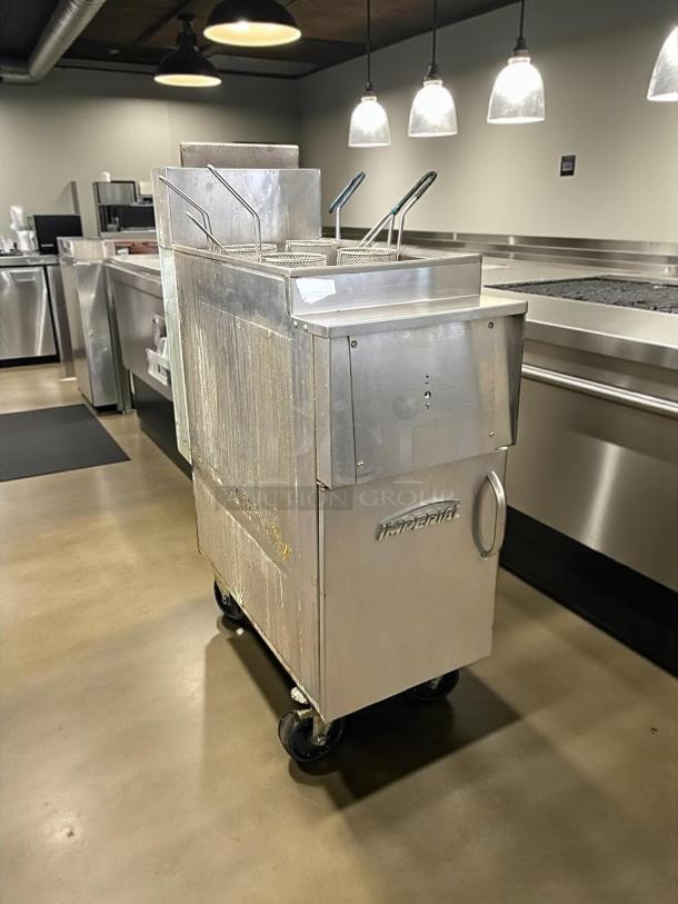 Imperial IPC-14 gas pasta cooker in stainless steel, 12-gallon capacity, amazing condition, fully tested, with visible branding.