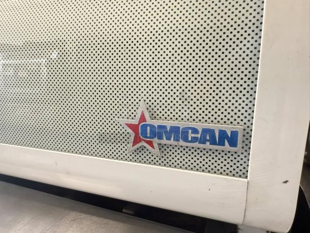 Omcan RS-CN-0042-S sushi showcase, 46" wide, excellent condition, 42L capacity, 115V, tested and working, Omcan logo visible.