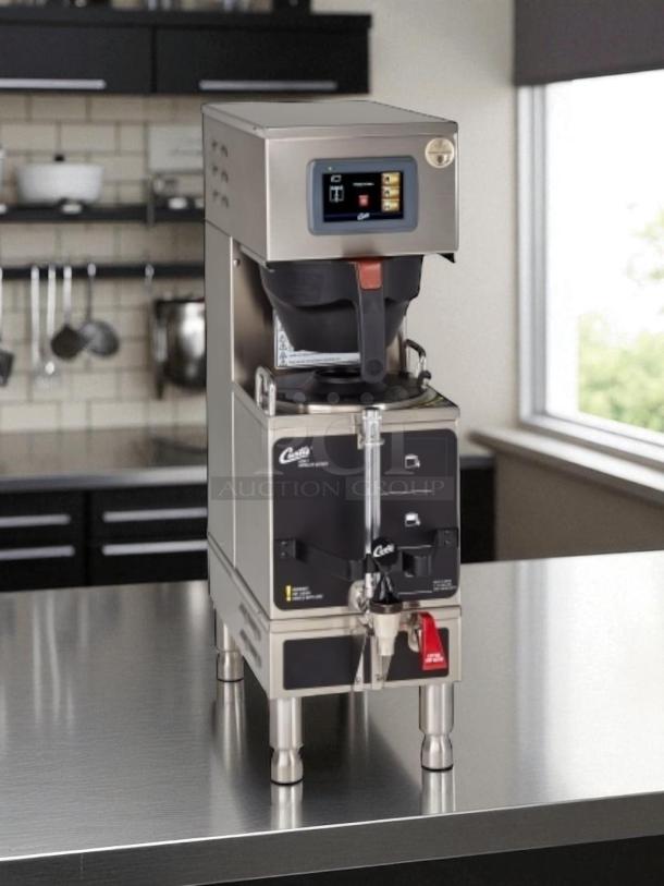 Curtis G4GEMS63A1000 coffee brewer, 1.5 gal capacity, stainless steel, fully tested and working, digital display panel.