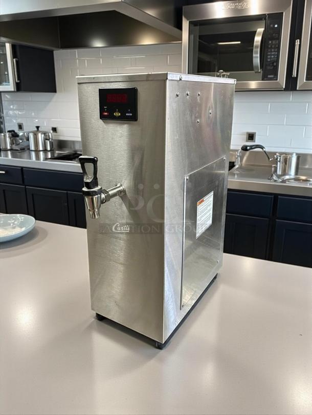 Curtis WB5GT Digital Hot Water Dispenser, stainless steel, fully tested and working, digital display, Curtis logo visible.