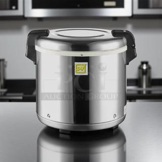 Thunder Group SEJ22000 50 cup electric rice warmer in excellent condition, stainless steel body, 120v, fully tested.