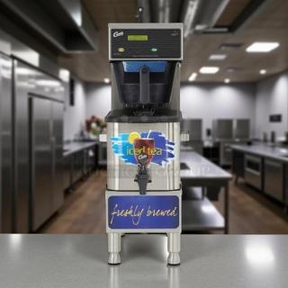 Curtis TBP 9-inch low-profile tea brewer, 3-gallon capacity, excellent condition, fully tested, includes dispenser.