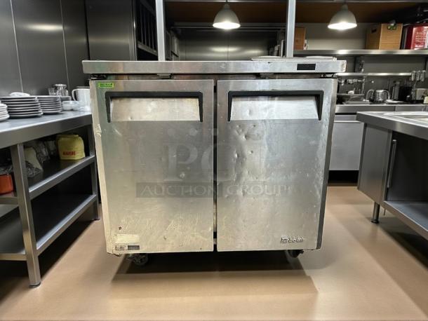 Turbo Air MUF-36-N undercounter freezer, stainless steel, dual doors, fully tested, in excellent working condition.
