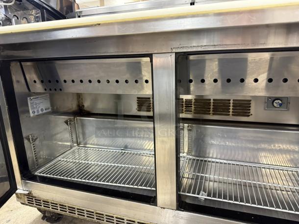 Everest Refrigeration EPBWR2 Mega Top Sandwich/Salad Prep Table, great condition, 59 1/8", 115v, tested and working.
