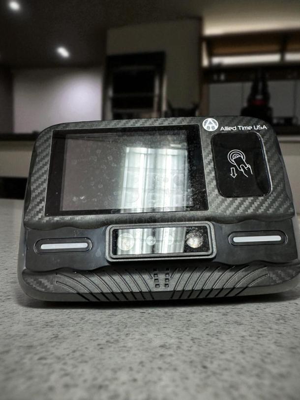 BRAND NEW Allied Time USA Facial Recognition Biometric Time Clock in box, unused, fully functional with manufacturer markings.